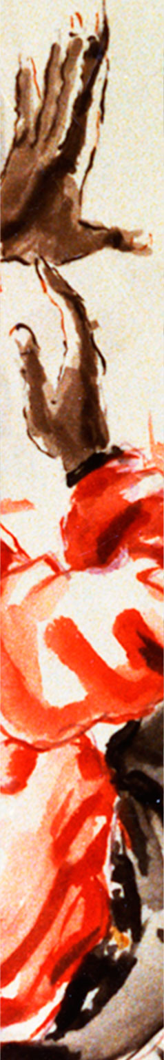 Break-dancer, Watercolour on paper, 70 x 50 cm.
